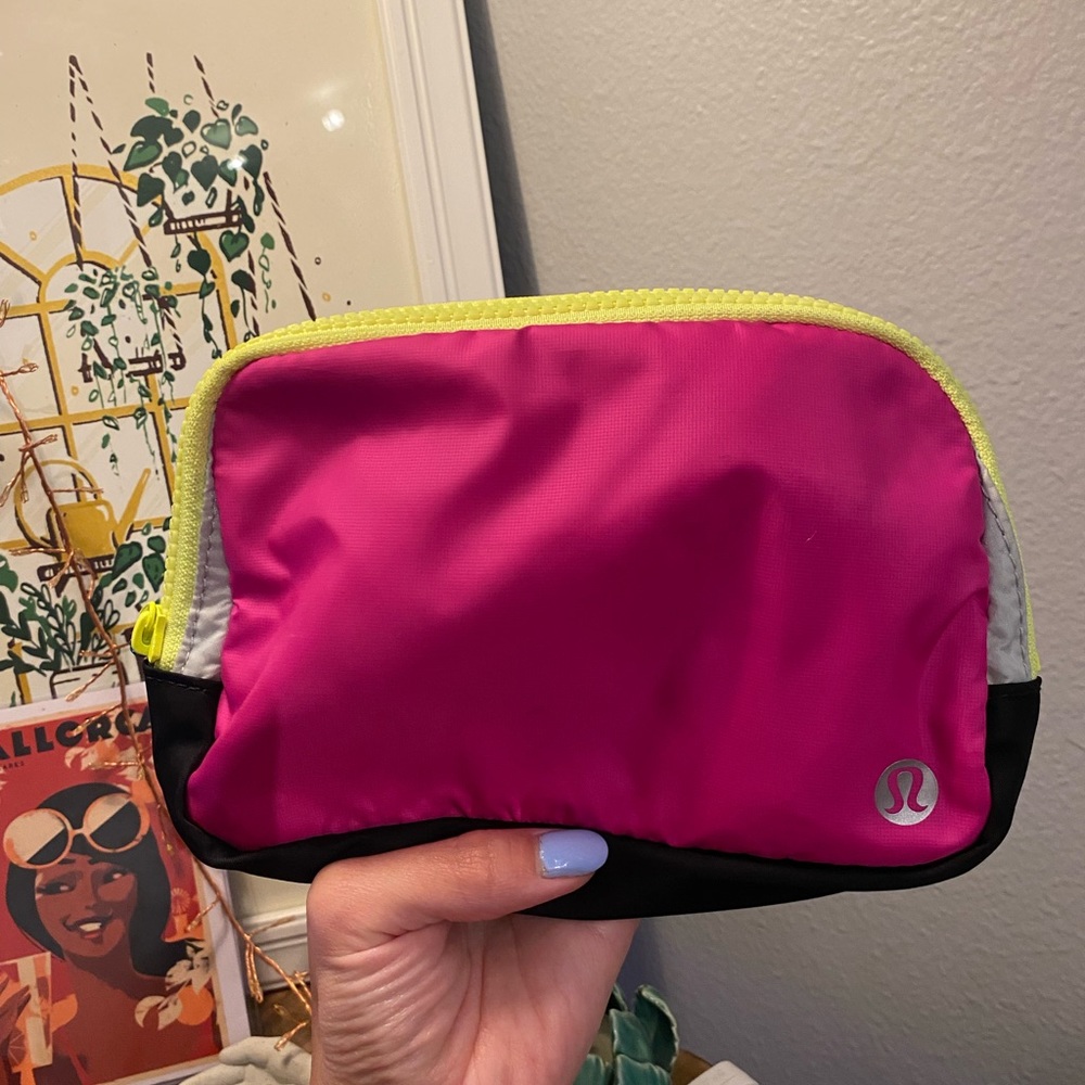 Lululemon Original Everywhere Belt Bag Hot Pink/Neon Yellow/Turquoise